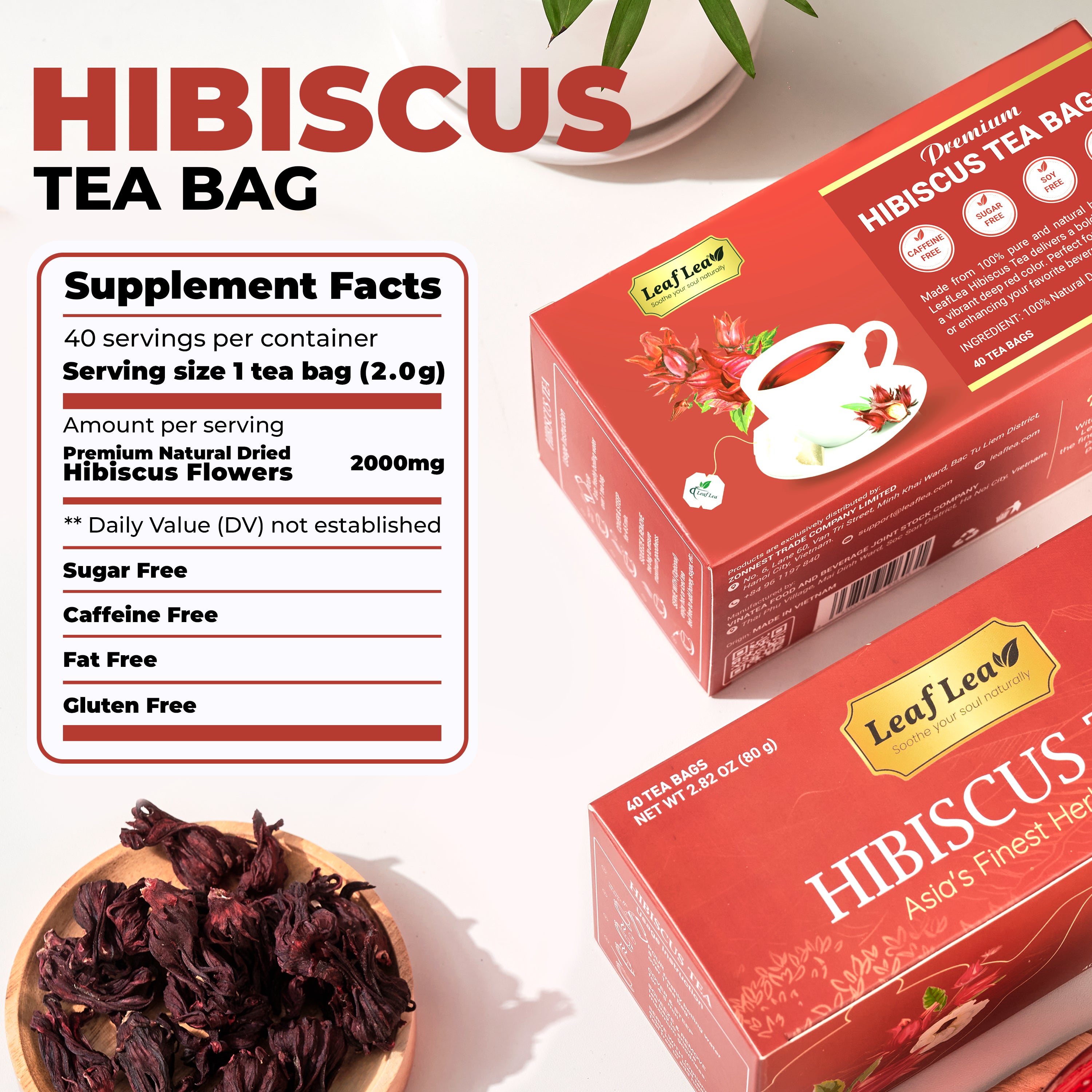 Hibiscus Tea Bags – Naturally Refreshing & Flavorful