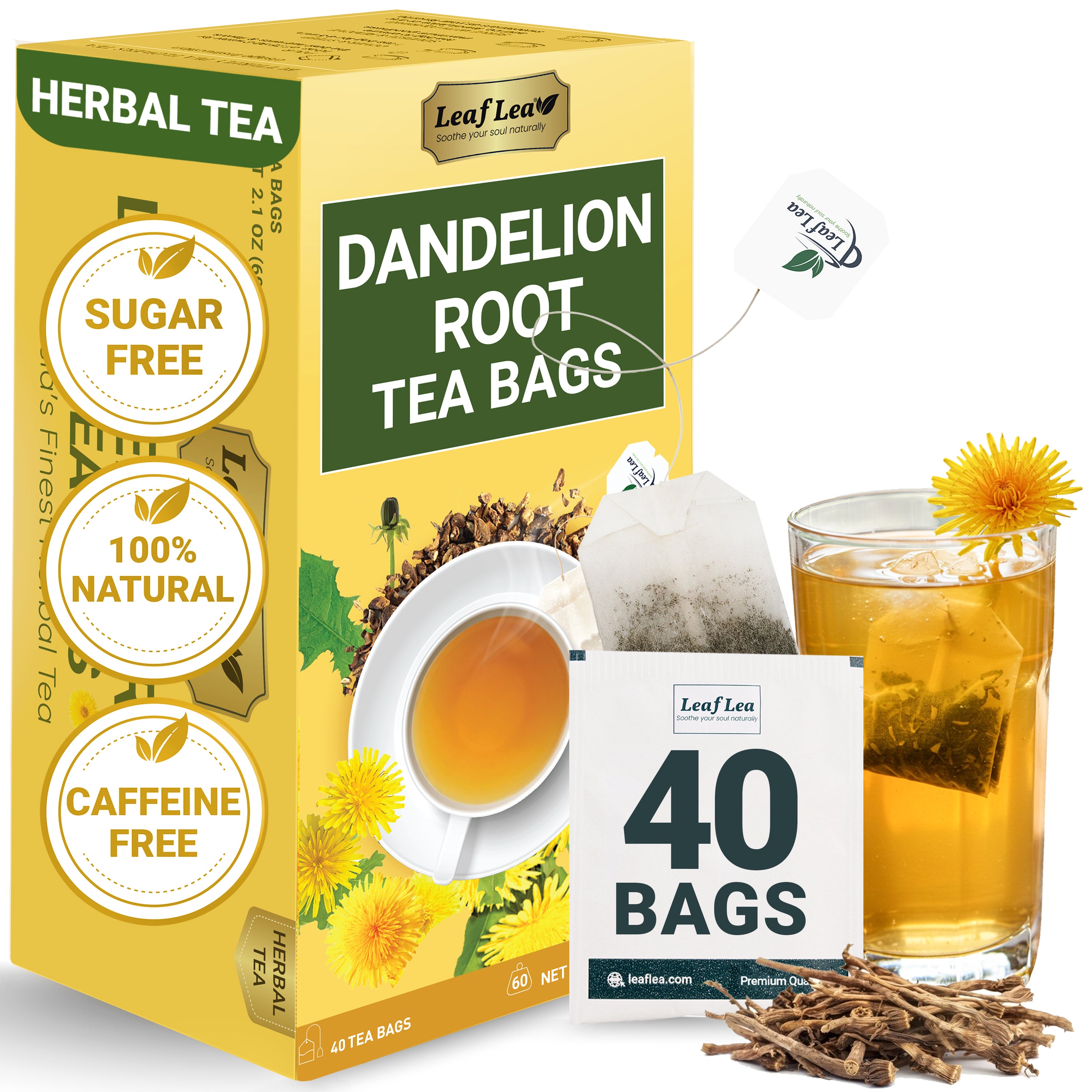 Dandelion Root Tea Bags Supports Kidney & Liver