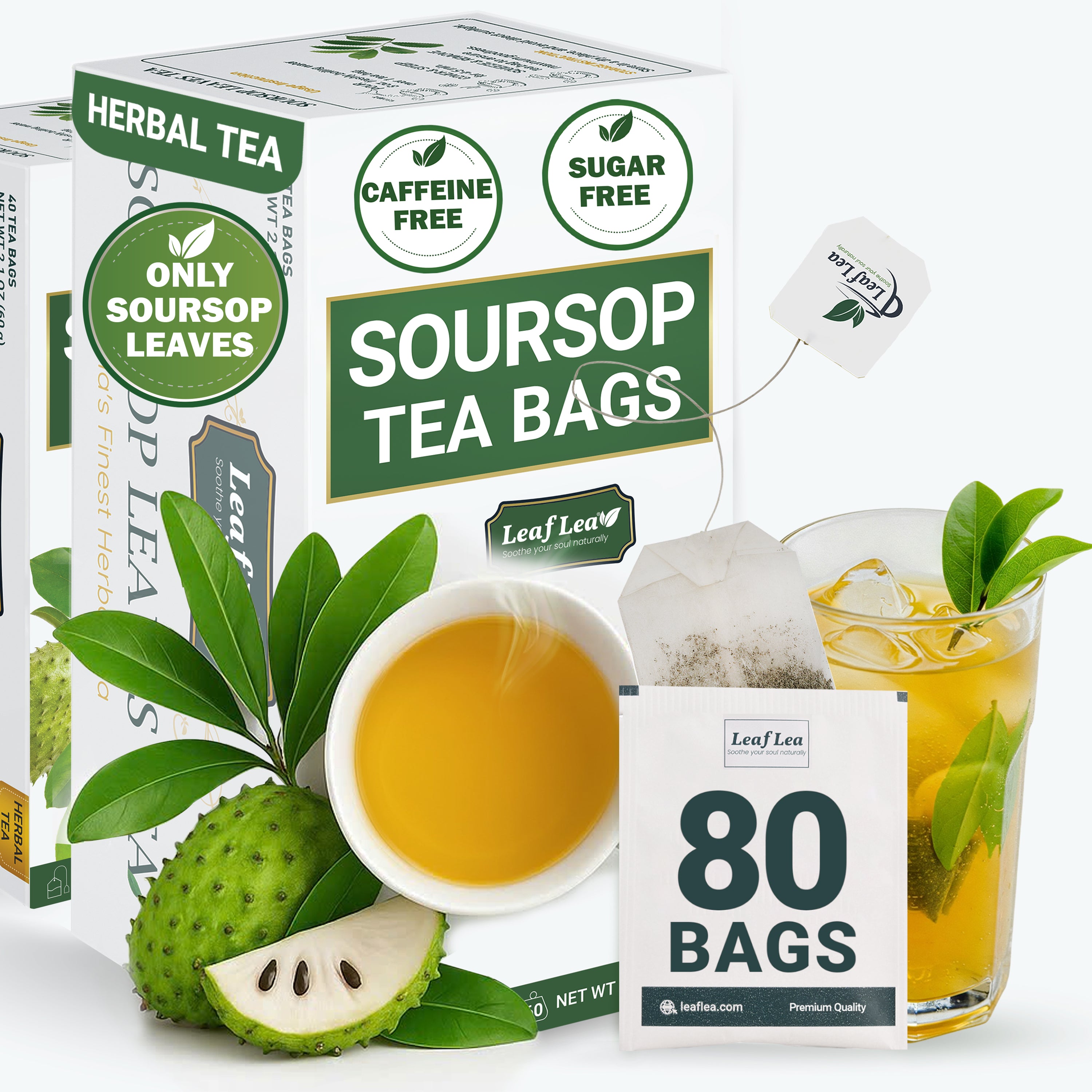 Premium Soursop Leaf Tea Bags for Digestion Support
