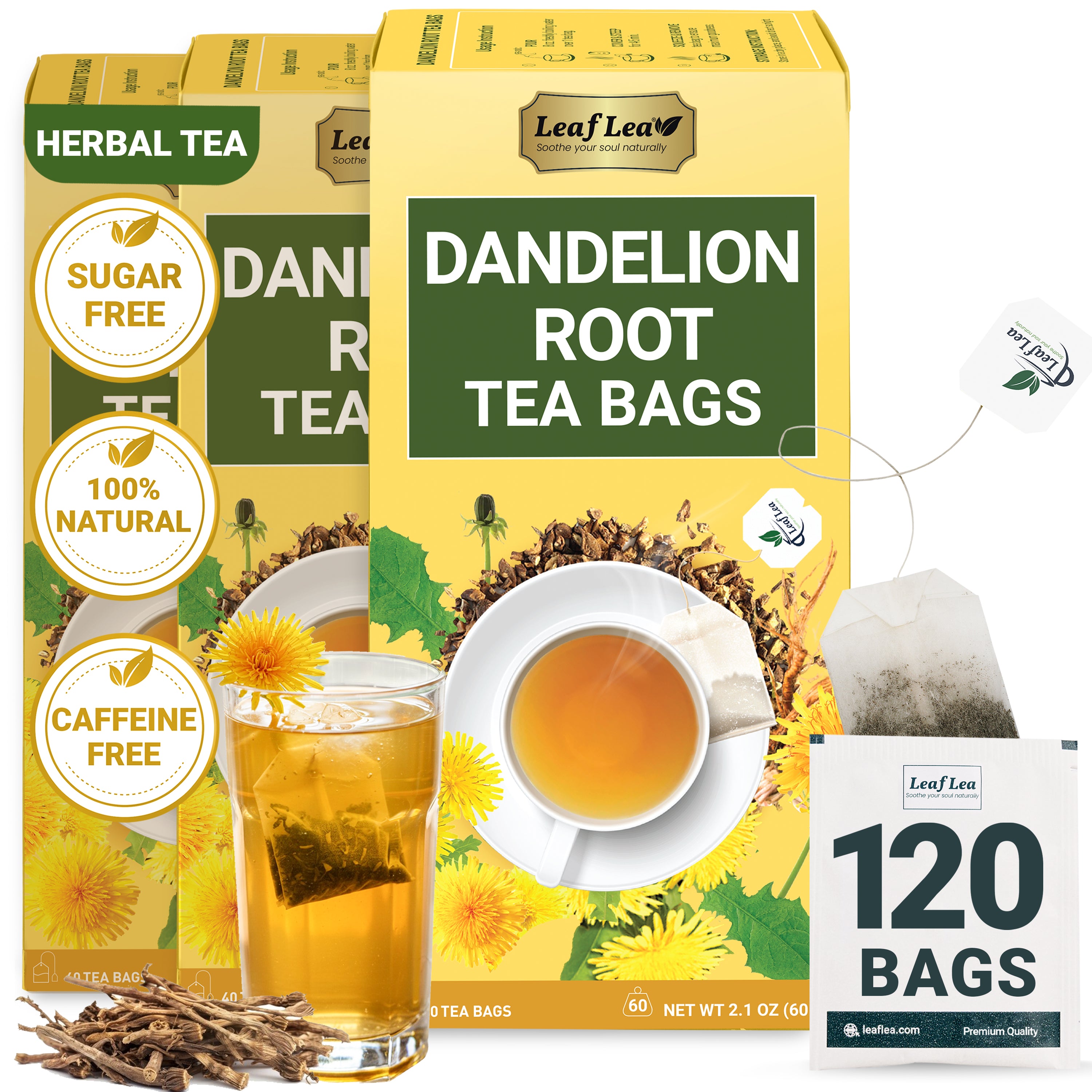 Dandelion Root Tea Bags Supports Kidney & Liver