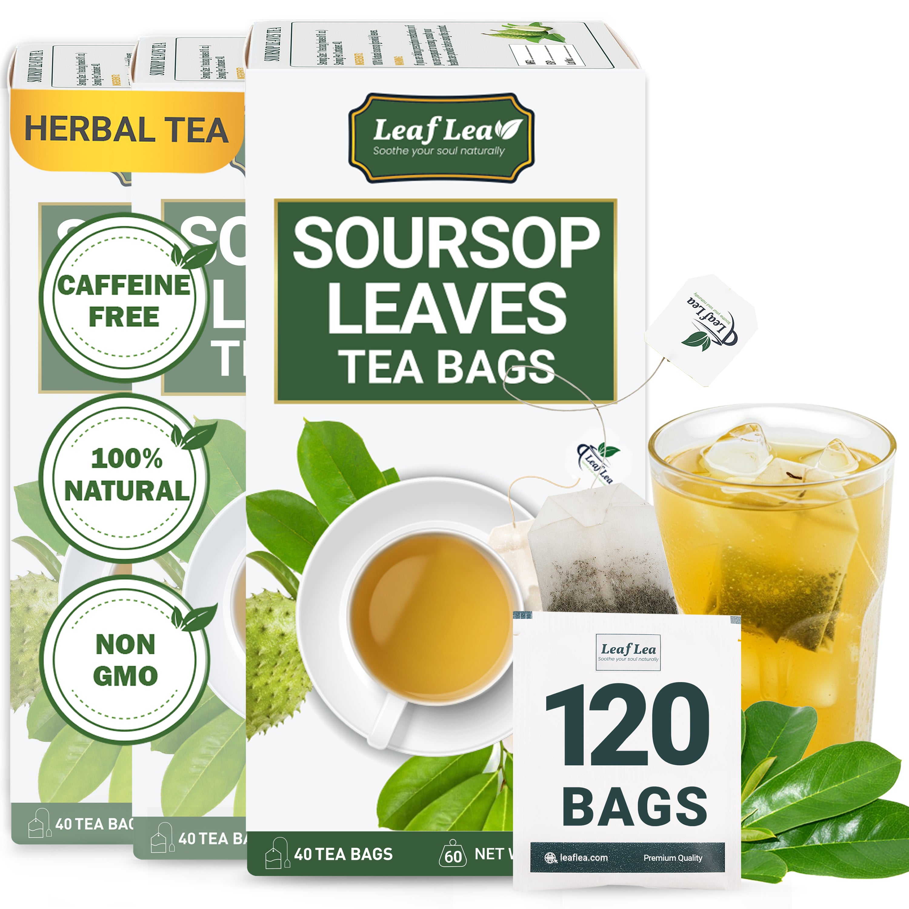 Premium Soursop Leaf Tea Bags for Digestion Support
