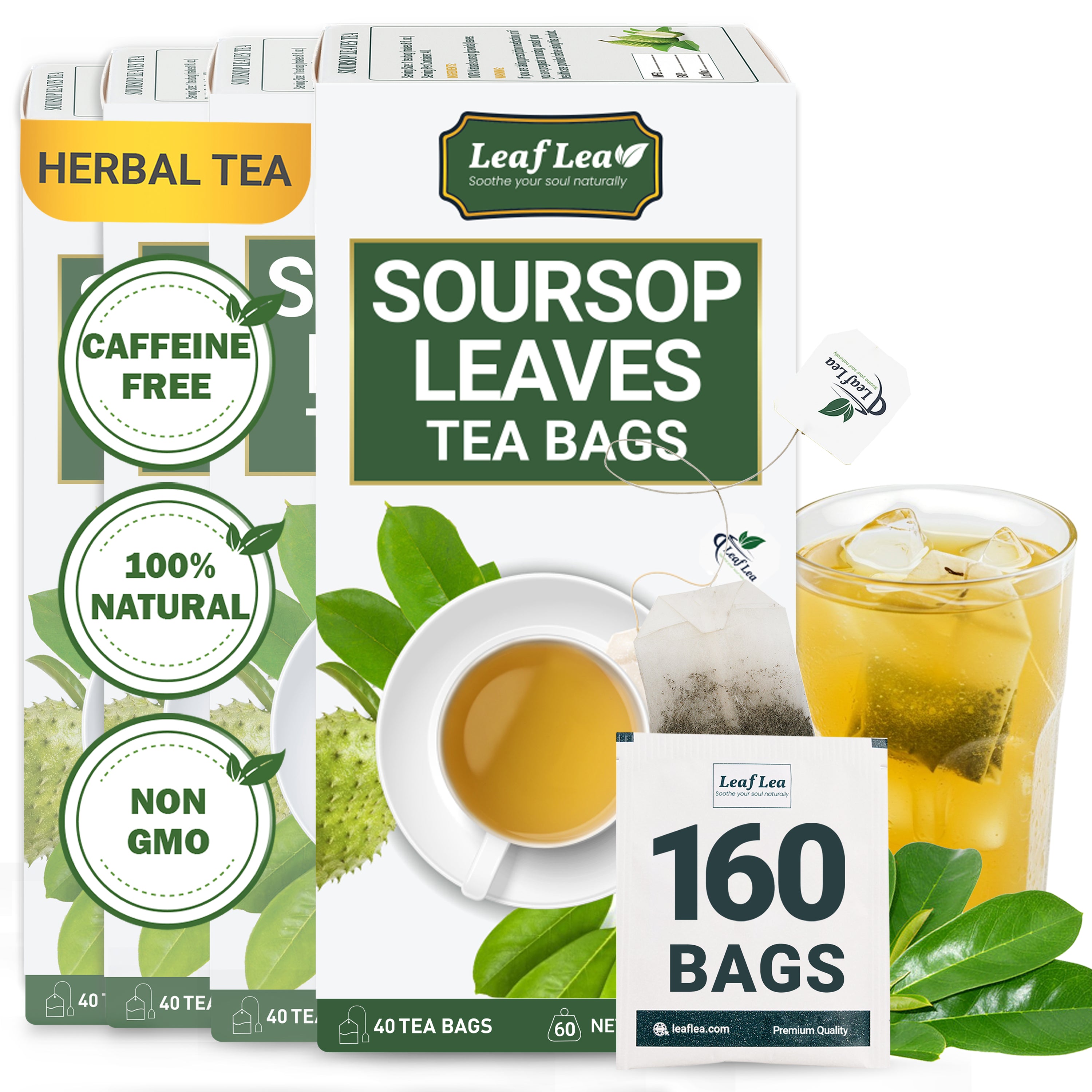 Premium Soursop Leaf Tea Bags for Digestion Support