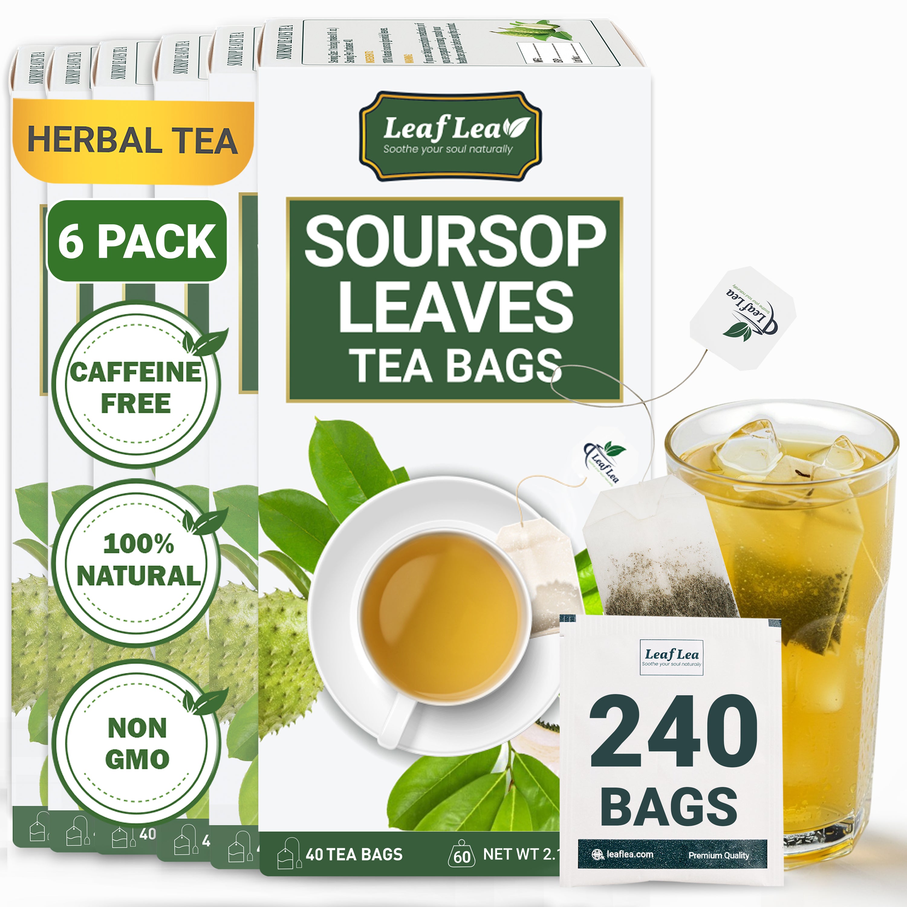 Premium Soursop Leaf Tea Bags for Digestion Support