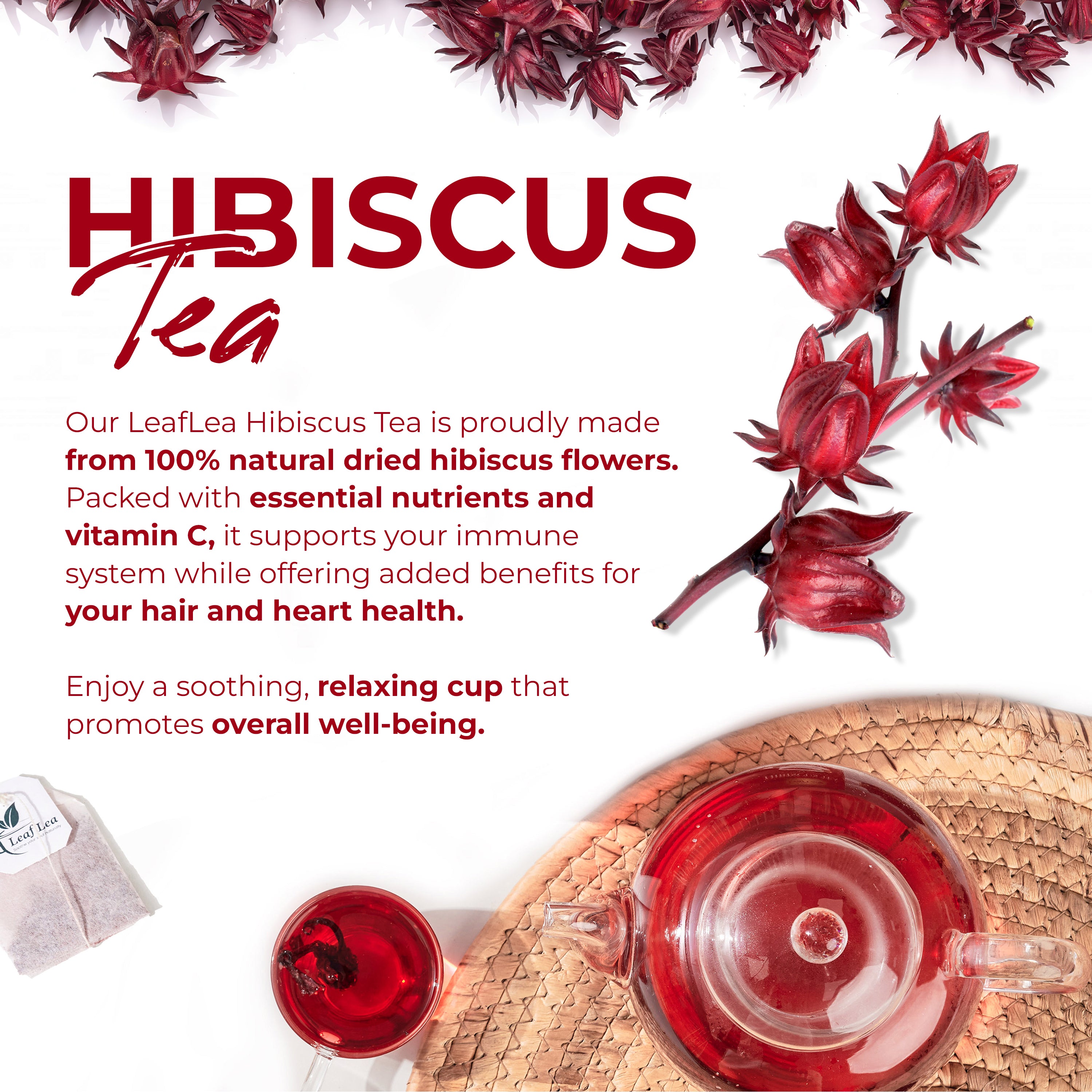 Hibiscus Tea Bags – Naturally Refreshing & Flavorful