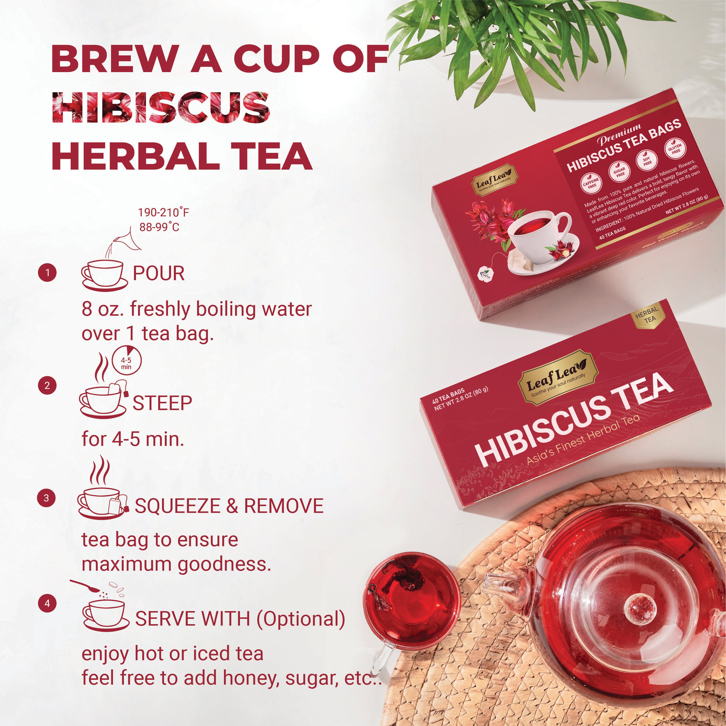 Hibiscus Tea Bags – Naturally Refreshing & Flavorful