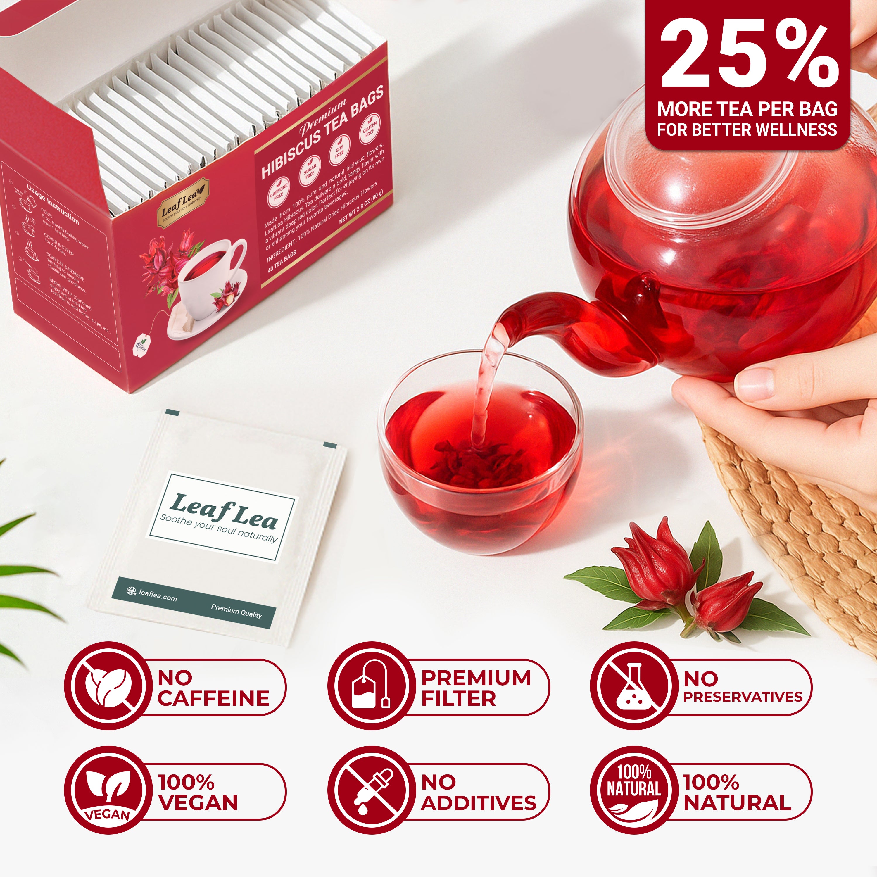 Hibiscus Tea Bags – Naturally Refreshing & Flavorful
