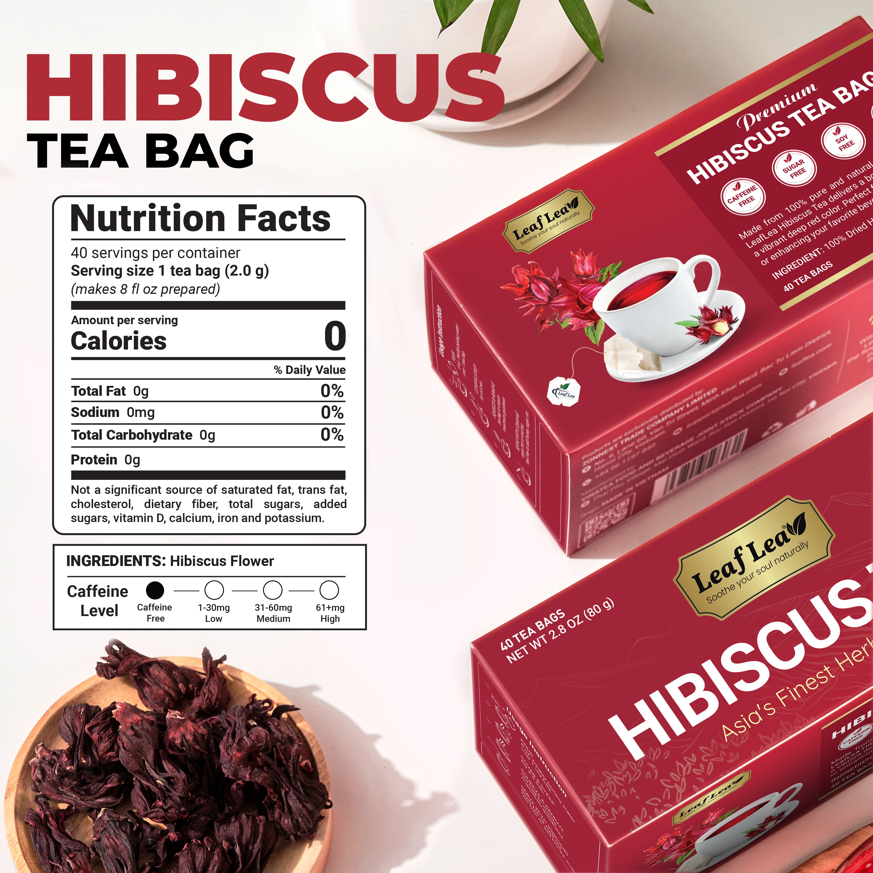 Hibiscus Tea Bags – Naturally Refreshing & Flavorful