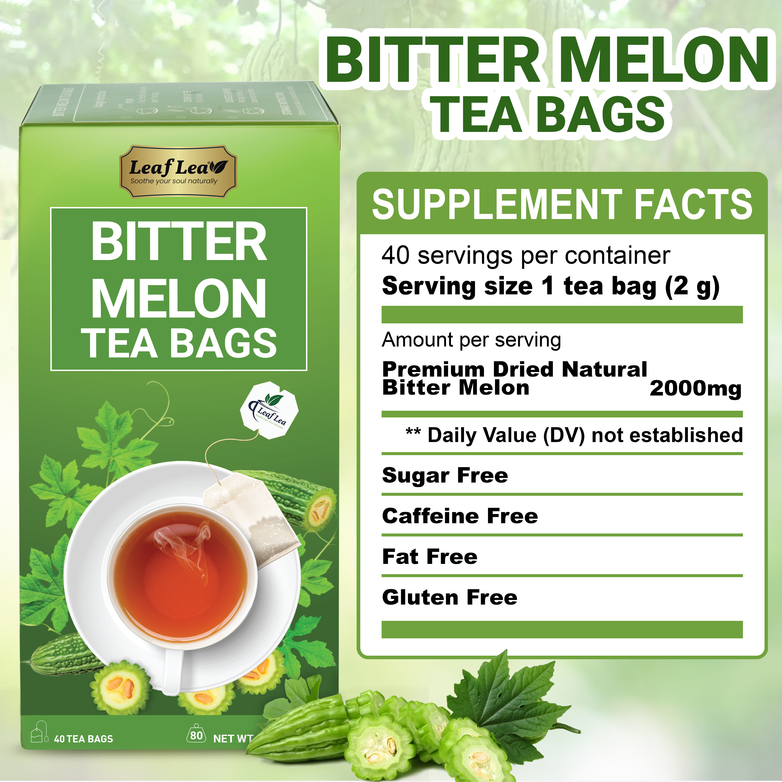 Natural Bitter Melon Tea for Wellness & Digestion Support
