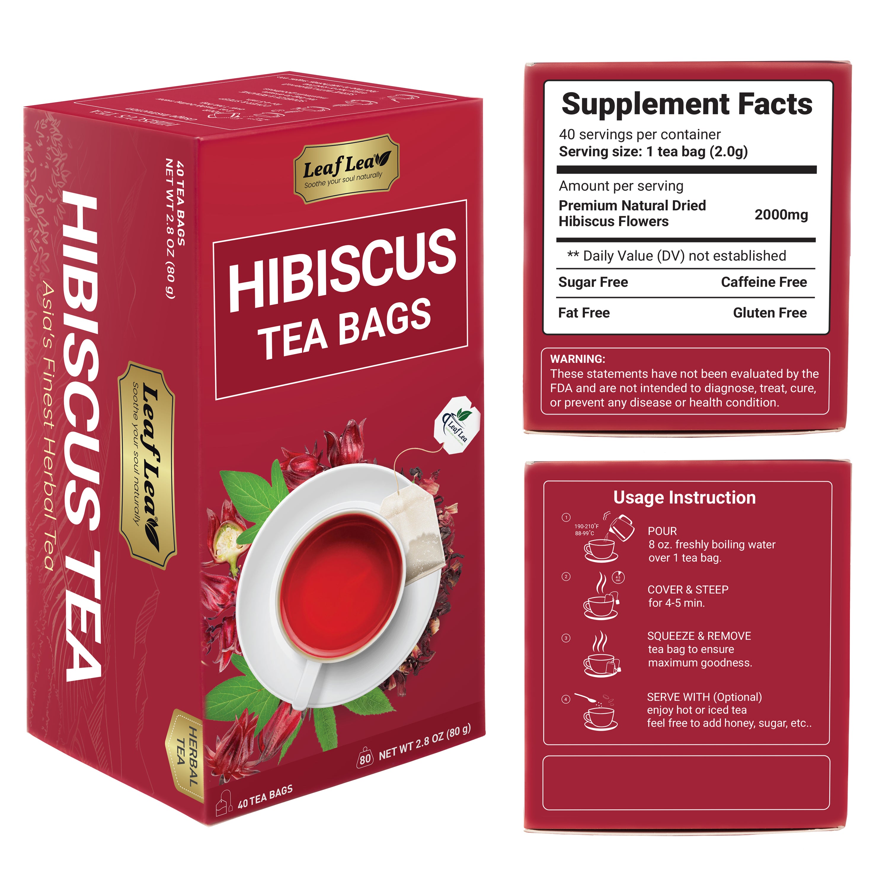 Hibiscus Tea Bags – Naturally Refreshing & Flavorful