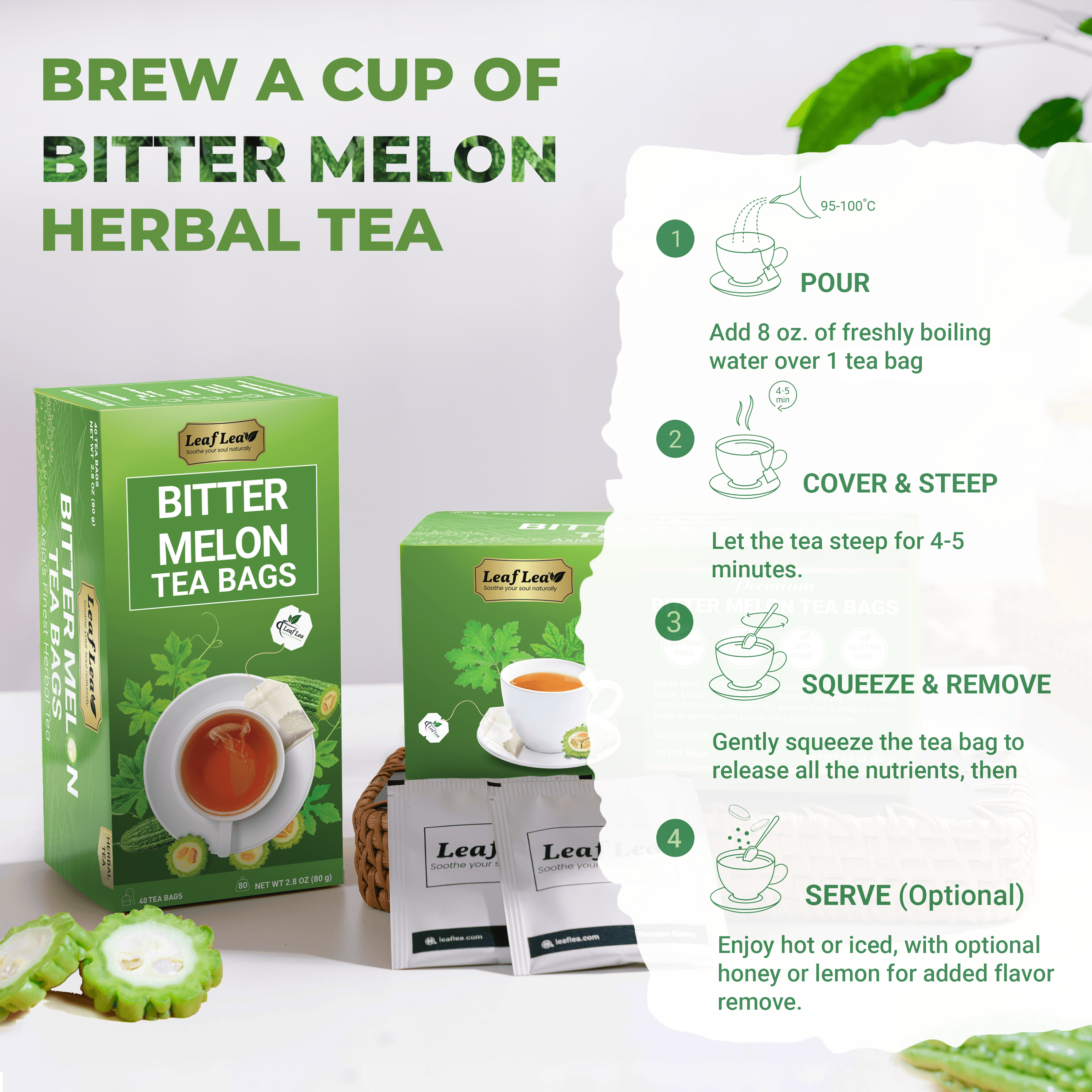 Natural Bitter Melon Tea for Wellness & Digestion Support