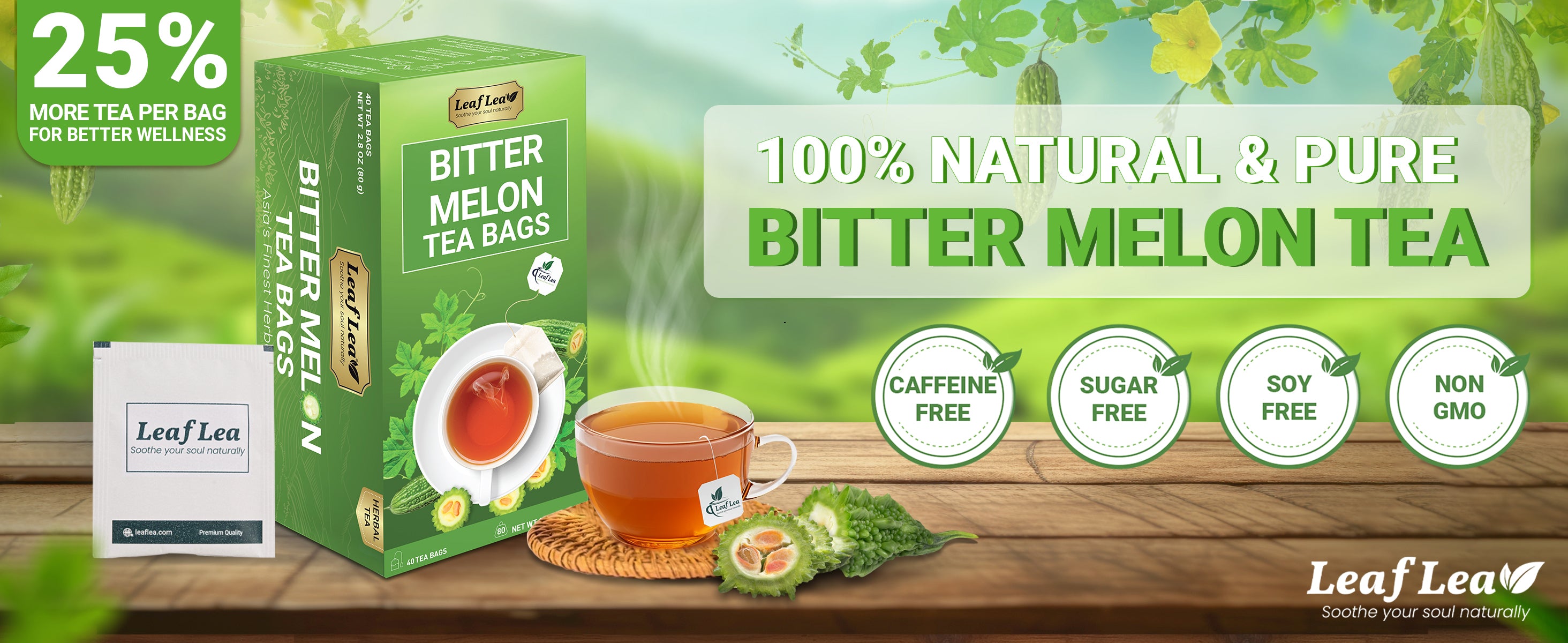 Natural Bitter Melon Tea for Wellness & Digestion Support – LeafLea