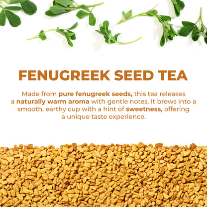 LeafLea 40 Natural Fenugreek Seed Tea Bags, 100% Pure from Fenugreek Seeds, Herbal Tea Infusion, Fenogreco Tea with Distinct Aroma and Smooth Flavor, Caffeine-Free