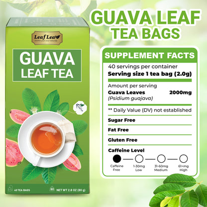 Guava Leaf Tea Bags Supports Digestion & Immune Health