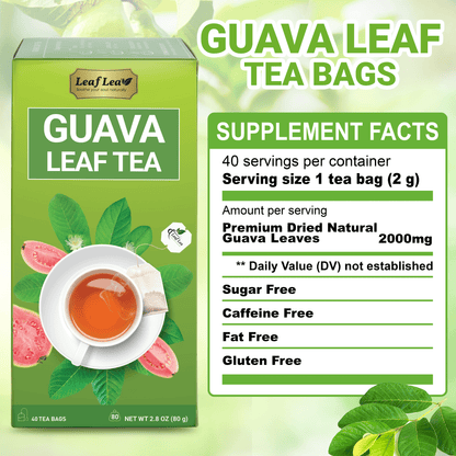 Guava Leaf Tea Bags Supports Digestion & Immune Health