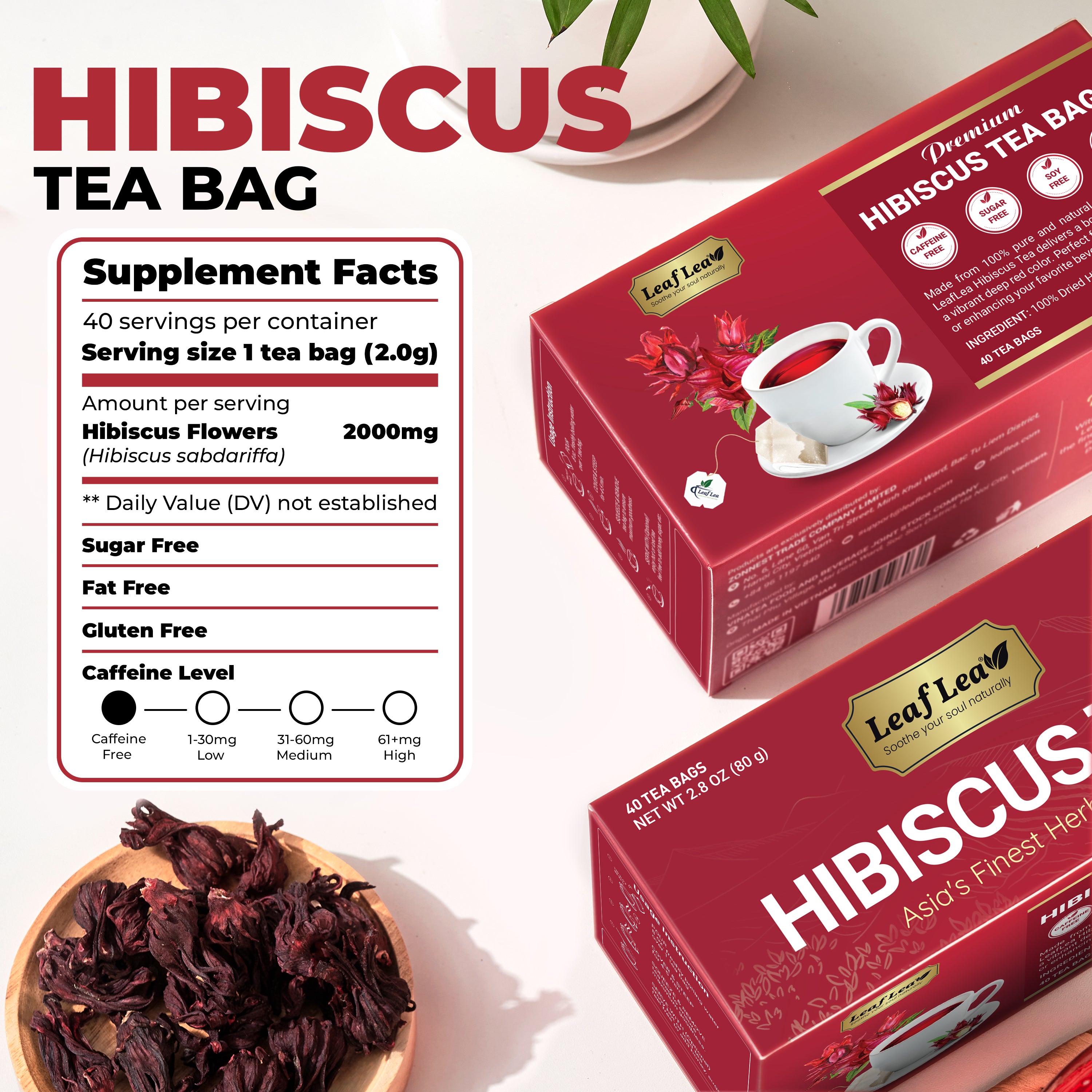 Hibiscus Tea Bags – Naturally Refreshing & Flavorful