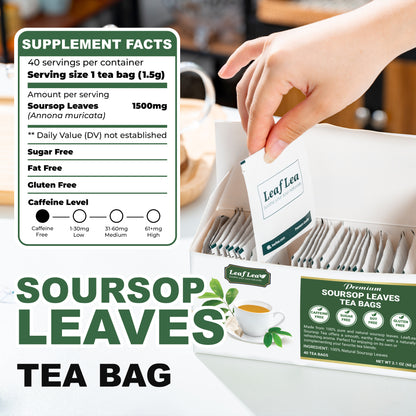 Premium Soursop Leaf Tea Bags for Digestion Support