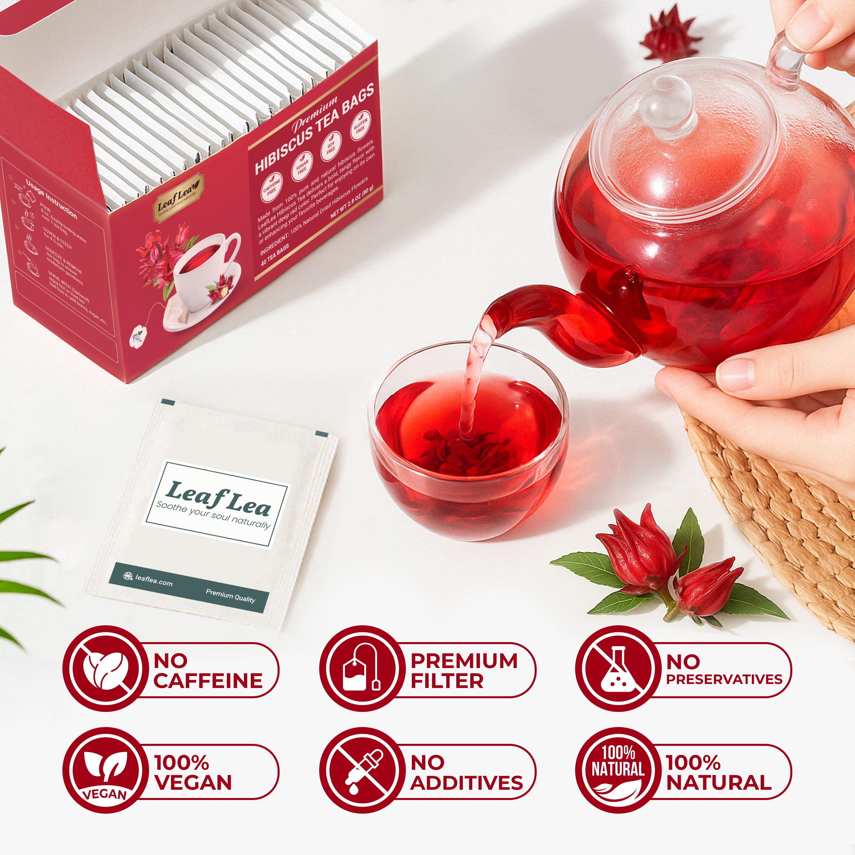 Hibiscus Tea Bags – Naturally Refreshing & Flavorful