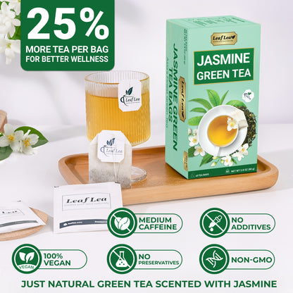 Jasmine Green Tea Bags Blend Boosts Digestion & Immunity