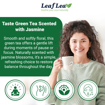 Jasmine Green Tea Bags Blend Boosts Digestion & Immunity