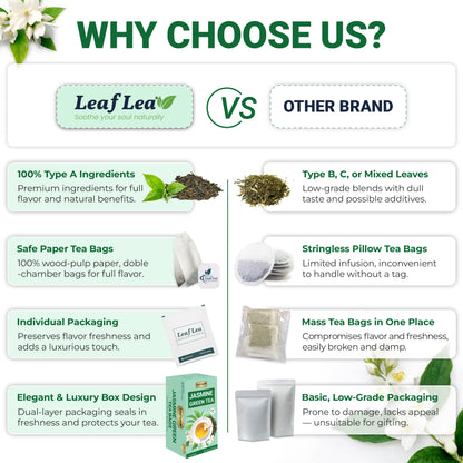 Jasmine Green Tea Bags Blend Boosts Digestion & Immunity