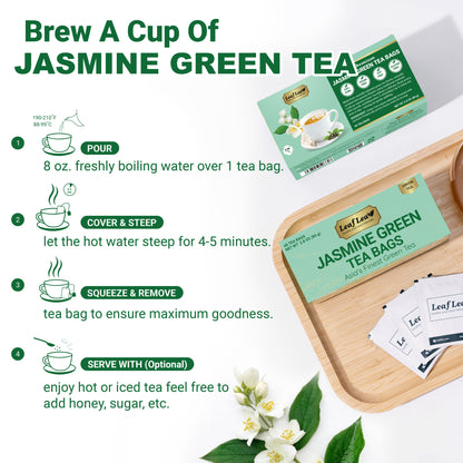 Jasmine Green Tea Bags Blend Boosts Digestion & Immunity