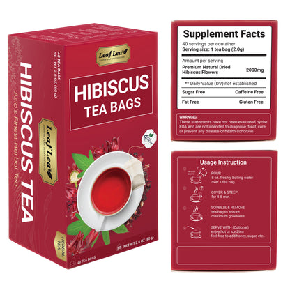 Hibiscus Tea Bags – Naturally Refreshing & Flavorful